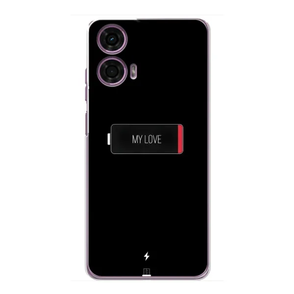 Чехол с принтом «Love battery» для Motorola MOTO G24 Power Чехол с принтом «Love battery» для Motorola MOTO G24 Power