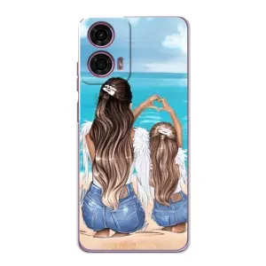 Чехол с печатью для Motorola MOTO G24 Power - (Мама с ребенком) (AlphaPrint)