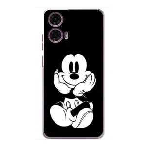 Міккі Маус чохол для Motorola MOTO G24 Power (AlphaPrint - Мультяшні) (Маус на чорному)