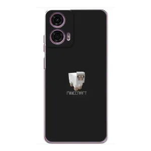 Чехол Майнкрафт на Motorola MOTO G24 Power (AlphaPrint) Minecraft (Овечка Майнкрафт)