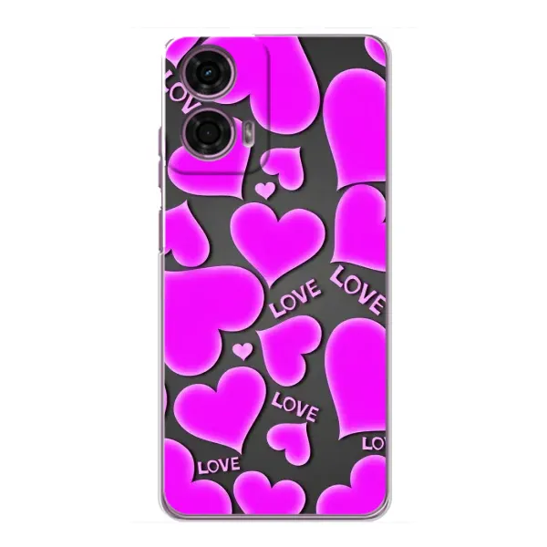 Чехол с принтом «Pink hearts» для Motorola MOTO G24 Power Чехол с принтом «Pink hearts» для Motorola MOTO G24 Power