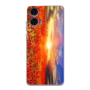 Чехол с принтом «Поле тюльпанов» для Motorola MOTO G24 Power