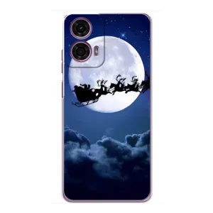 Чехол с принтом «Санта - луна» для Motorola MOTO G24 Power