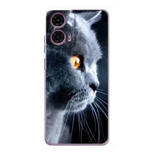 Чехол с принтом «Серый Кот» для Motorola MOTO G24 Power