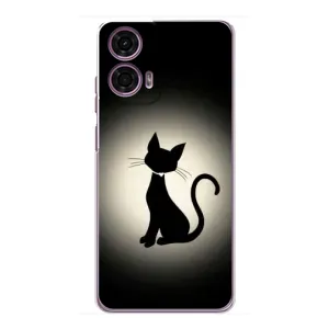 Чехол с принтом «Силуэт котика» для Motorola MOTO G24 Power