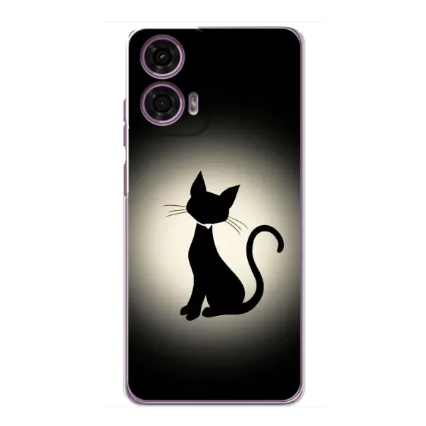Чехол с принтом «Силуэт котика» для Motorola MOTO G24 Power