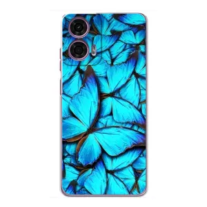 Чохол з принтом «Сині метелики» для Motorola MOTO G24 Power