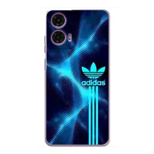 Чохли Адидас для Motorola MOTO G24 Power (AlphaPrint) (Синій Адідас)