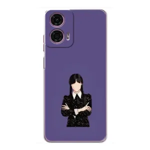 Чохол з принтом «Венздей у чорному» для Motorola MOTO G24 Power