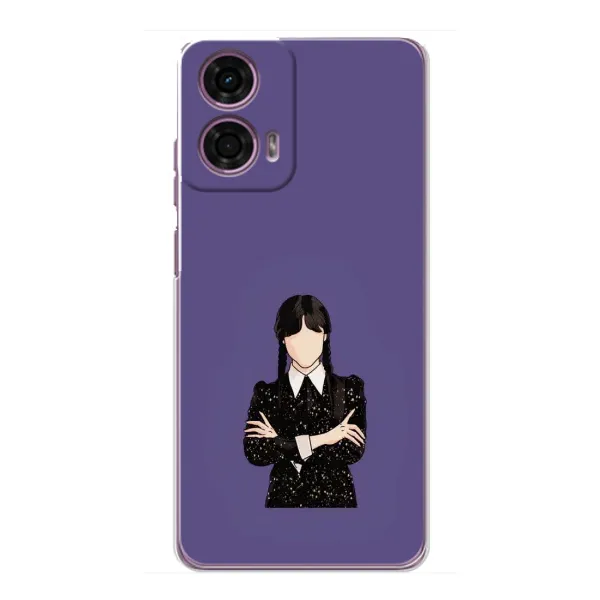 Чохол з принтом «Венздей у чорному» для Motorola MOTO G24 Power
