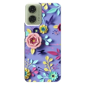Чохли з квітами для Motorola MOTO G24 (VPrint) (Дизайн квітів)