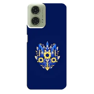 Чехлы для Motorola MOTO G24  Укр. Символика (AlphaPrint) (Цветочный Герб)