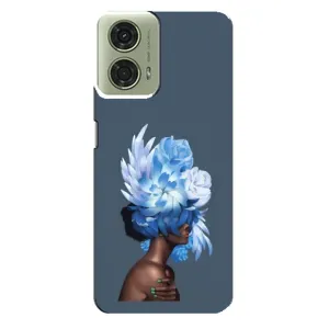 Чехлы (ART) Цветы на Motorola MOTO G24 (VPrint) (Квіти на голові)