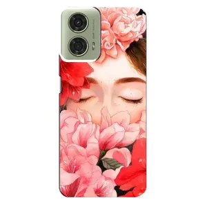 Чехлы (ART) Цветы на Motorola MOTO G24 (VPrint) (Очі в квітах)