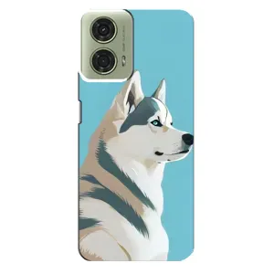 Чохол з Хаскі Motorola MOTO G24 - (AlphaPrint) (Хаскі арт)