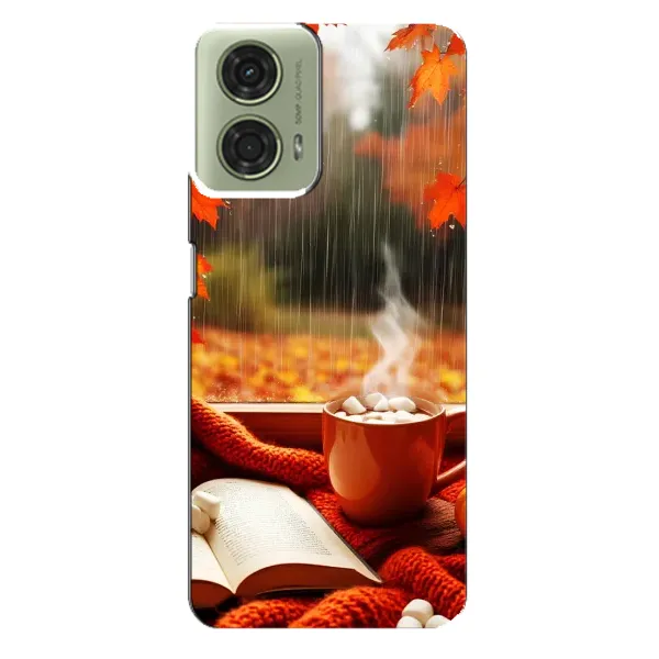 Чехол с принтом «Кофе и дождь» для Motorola MOTO G24 Чехол с принтом «Кофе и дождь» для Motorola MOTO G24