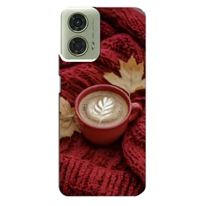 Чохол з унікальним дизайном 'Осінь з кавою' для Motorola MOTO G24 (Кава на ковдрі)