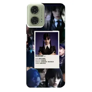 Чохли Венсдей на Motorola MOTO G24 Уенсдей (AlphaPrint) (колаж Венздей)