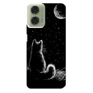Чехол с принтом для Motorola MOTO G24 (AlphaPrint) Модные коты