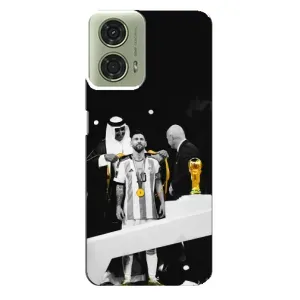 Чохли для Motorola MOTO G24 (Leo чемпіон) (AlphaPrint) (Мессі коронований)