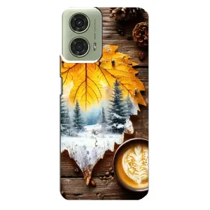 Чохол з унікальним дизайном 'Осінь з кавою' для Motorola MOTO G24 (Осінньо-зимова кава)