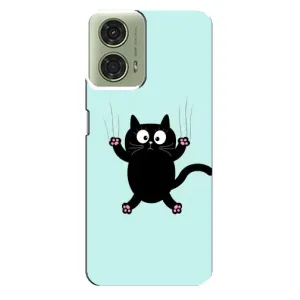 Чохол з принтом для Motorola MOTO G24 (AlphaPrint) Модні коти (Падаючий кіт)
