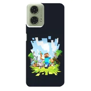 Чохол Майнкрафт на Motorola MOTO G24 (AlphaPrint) Minecraft (персонажі Minecraft)