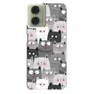 Чохли з Котиками для Motorola MOTO G24 (VPrint) (Мальовані котики)