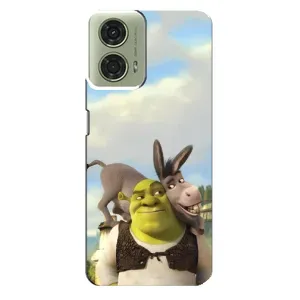 Чохол з мультфільмом Шрек на Motorola MOTO G24 (Шрек та Осел)