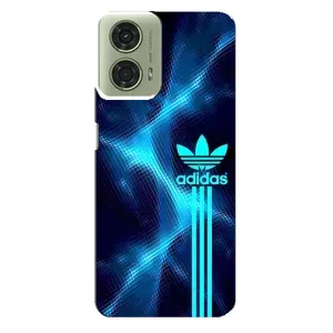 Чохли Адидас для Motorola MOTO G24 (AlphaPrint) (Синій Адідас)