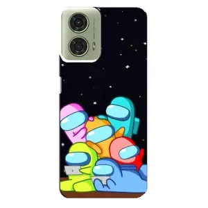 Чохли Амонг Ас для Motorola MOTO G24 (AlphaPrint) (Скіни в космосі)