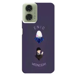 Чохли Венсдей на Motorola MOTO G24 Уенсдей (AlphaPrint) (Венздей і подруга)