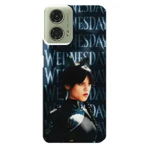 Чохли Венсдей на Motorola MOTO G24 Уенсдей (AlphaPrint) (Венздей кішка)