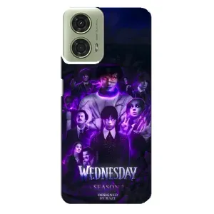 Чохол з дизайном Венздей 2 на Motorola MOTO G24 (Фіолетова магія Венздей)