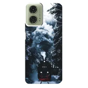 Новорічні, Святкові Чохли для Motorola MOTO G24 - 2024 год (Зимовий потяг)