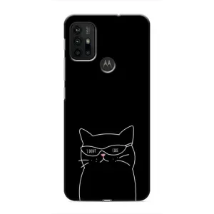 Чехол с рисунком кот на Motorola MOTO G30 (Равнодушный кот)