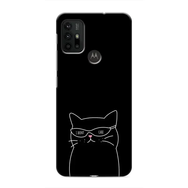 Чехол с принтом «Равнодушный кот» для Motorola MOTO G30