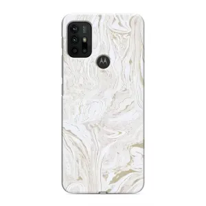 Мраморный чехол на Motorola MOTO G30 (VPrint) (Белый мрамор)