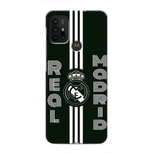 ФК Реал Мадрид чехлы для Motorola MOTO G30 (AlphaPrint) (черно белый Реал)