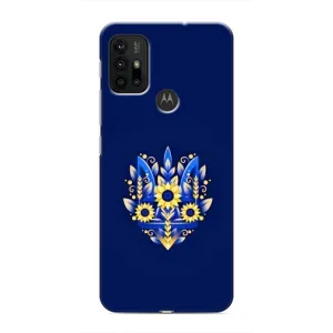 Чехлы для Motorola MOTO G30  Укр. Символика (AlphaPrint) (Цветочный Герб)
