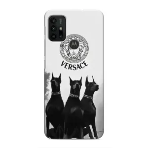 Чехлы VERSACE для Мото G30 (PREMIUMPrint) (Доберман Версаче)