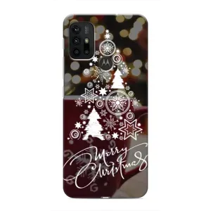 Рождественские Чехлы для Motorola MOTO G30 (VPrint) (Елочка узорная)