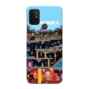 Чехол Майнкрафт на Motorola MOTO G30 (AlphaPrint) Minecraft (фон Minecraft)