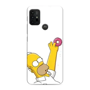 Чехол с Симпсонами для Motorola MOTO G30 (VPrint) (Гомер с пончиком)
