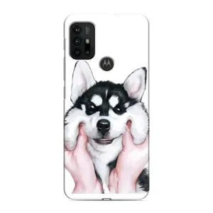 Чехол с Хаски для Motorola G30 - (AlphaPrint)