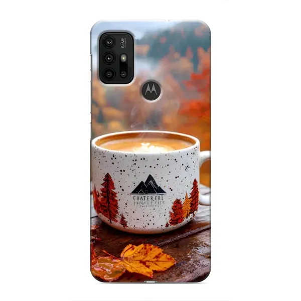 Чехол с принтом «Кофе на природе» для Motorola MOTO G30