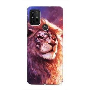 Чехол со Львом для Motorola MOTO G30 (VPrint) (Красочный Лев)