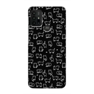 Чехол с принтом для Motorola MOTO G30 (AlphaPrint) Модные коты (Меленькие котики)