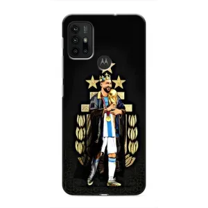 Чехлы для Motorola MOTO G30 (Leo чемпион) (AlphaPrint) (Месси Король)