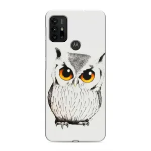 Чехол с птицами на Motorola MOTO G30 (VPrint) (Милая Сова)